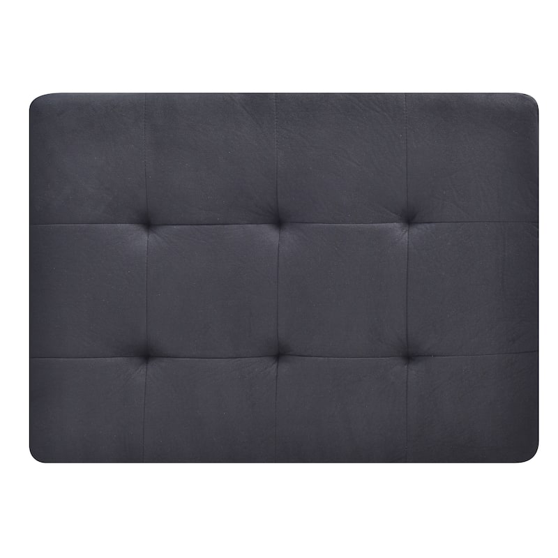 Microsuede Tufted Ottoman