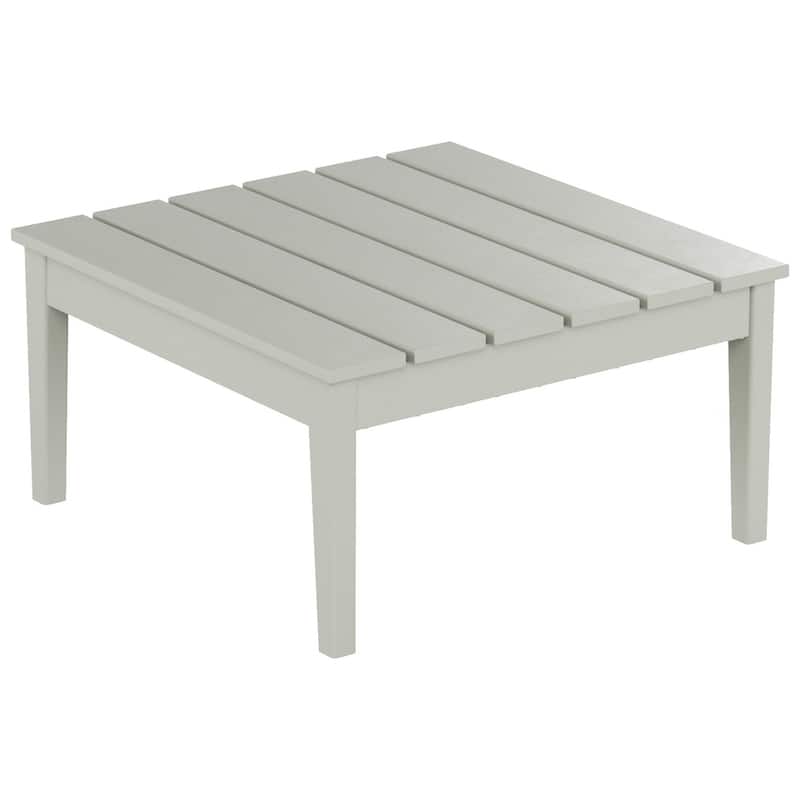 Polytrends Shoreside HDPE Eco-Friendly All Weather Square Modern 32" Conversation Table