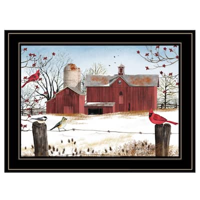 TrendyDecor4U Contemporary "Winter Friends" Framed Print Wall Art by Billy Jacobs