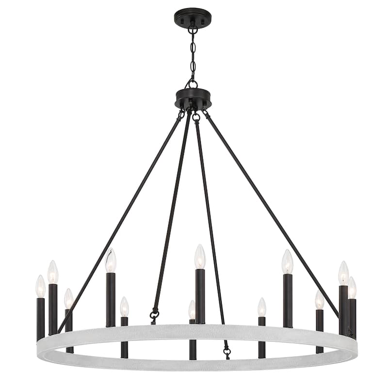 The Gray Barn Highclere 12light Wagon Wheel Chandelier 40"x40"x35.93" On Sale Bed Bath