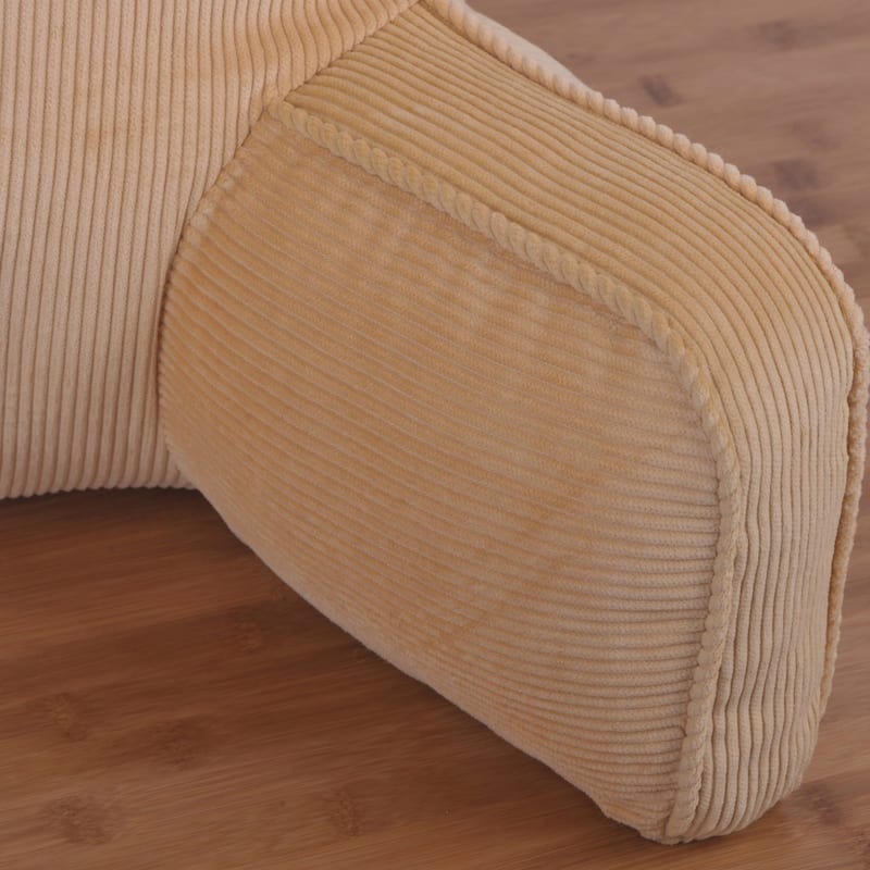 Cotton Corduroy Lounger Bed Rest Pillow Adjustable DIY Filling