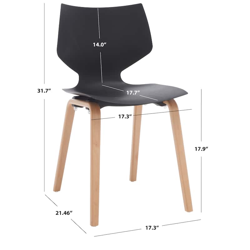 SAFAVIEH Couture Torunn Molded Plastic Dining Chair (Set of 2) - 17Wx21Dx32H
