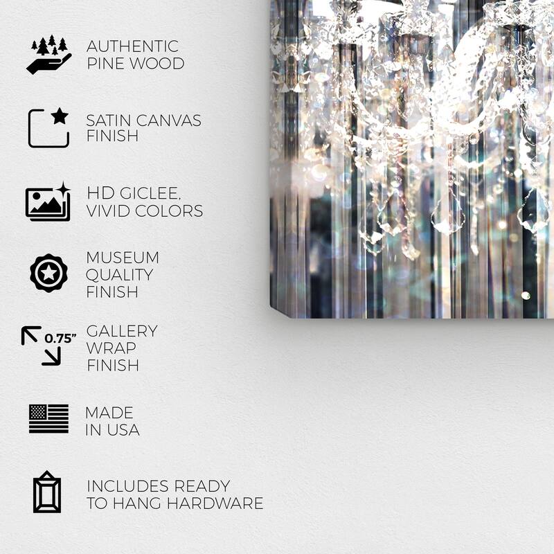 Wynwood Studio Canvas Fashion and Glam Diamond Shower-Custom Order White and Gray Modern & Contemporary Wall Art Canvas Print