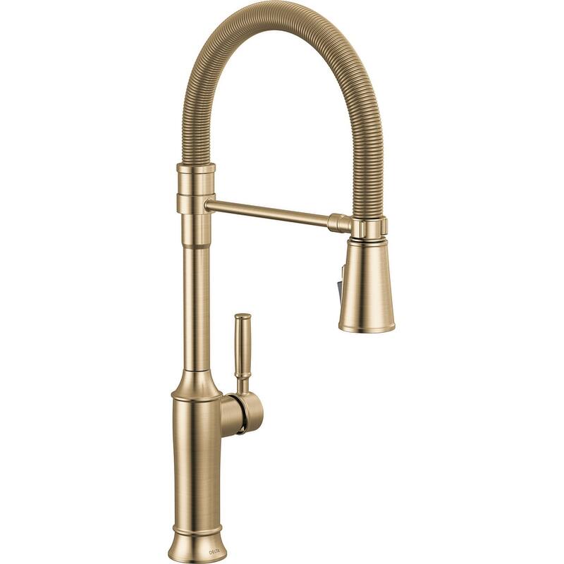 Delta 9684-DST Renaldi 1.8 GPM Single Hole Pre-Rinse Kitchen Faucet - Lumicoat Champagne Bronze
