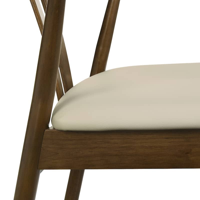 Roundhill Furniture Lavin Modern 7-Piece Dining Set, Wood Dining Table with 6 Curved Back Chairs