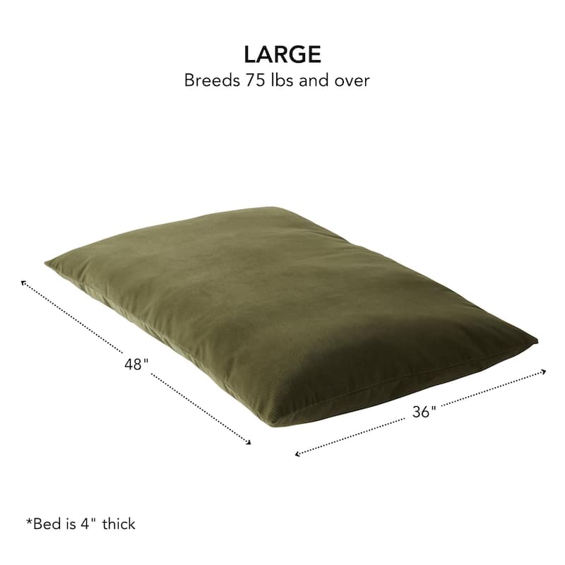 Charlie Corduroy Throw Dog Bed with Removable Cover