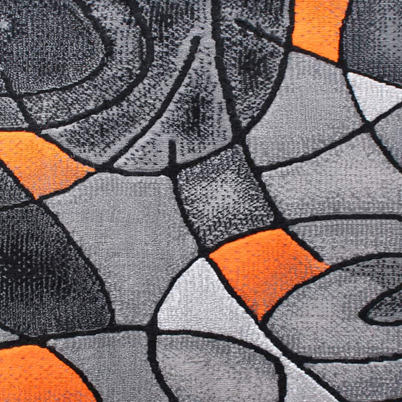 Modern Olefin Accent Area Rug - Abstract Pattern