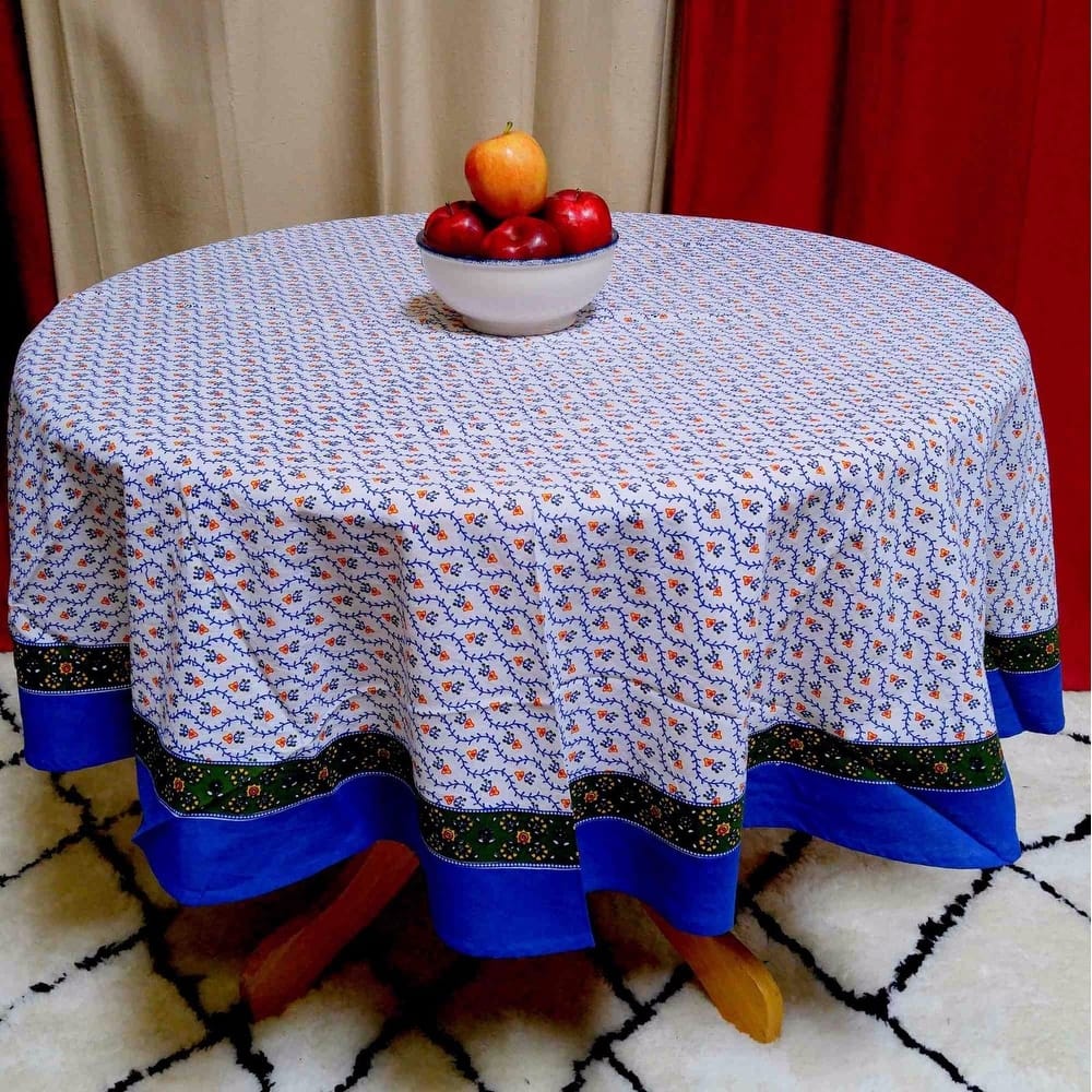 Exquisite Floral Vine Cotton Tablecloth Collection