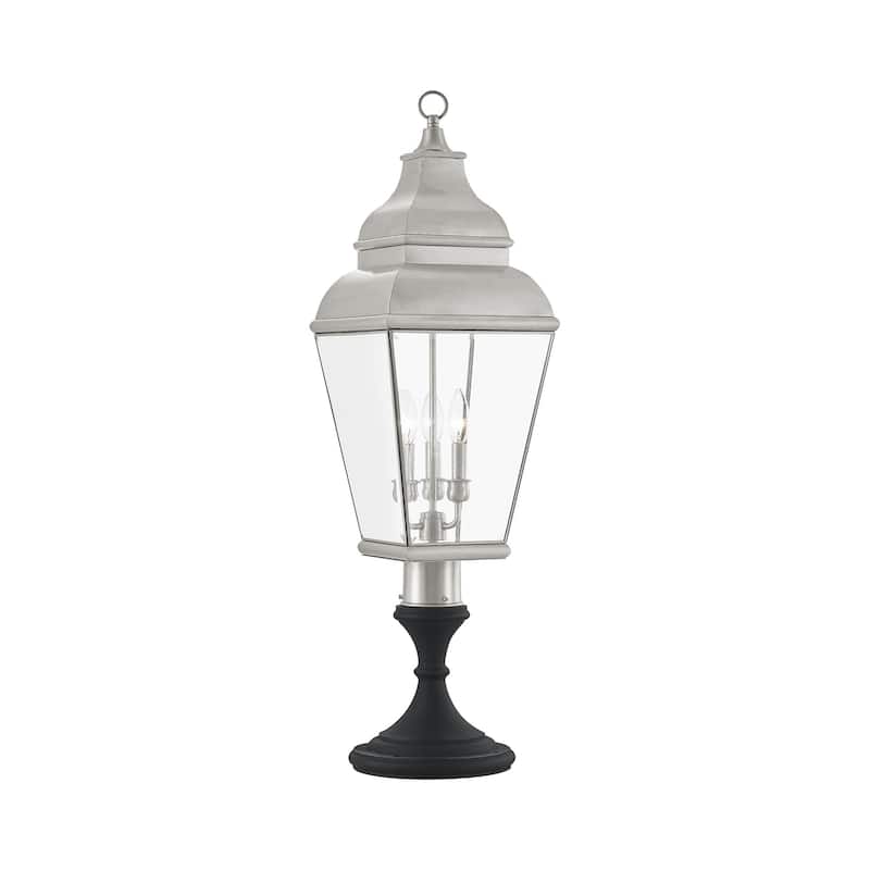 Livex Lighting Exeter 3 Light 28-1/4" High Outdoor Single Head Post