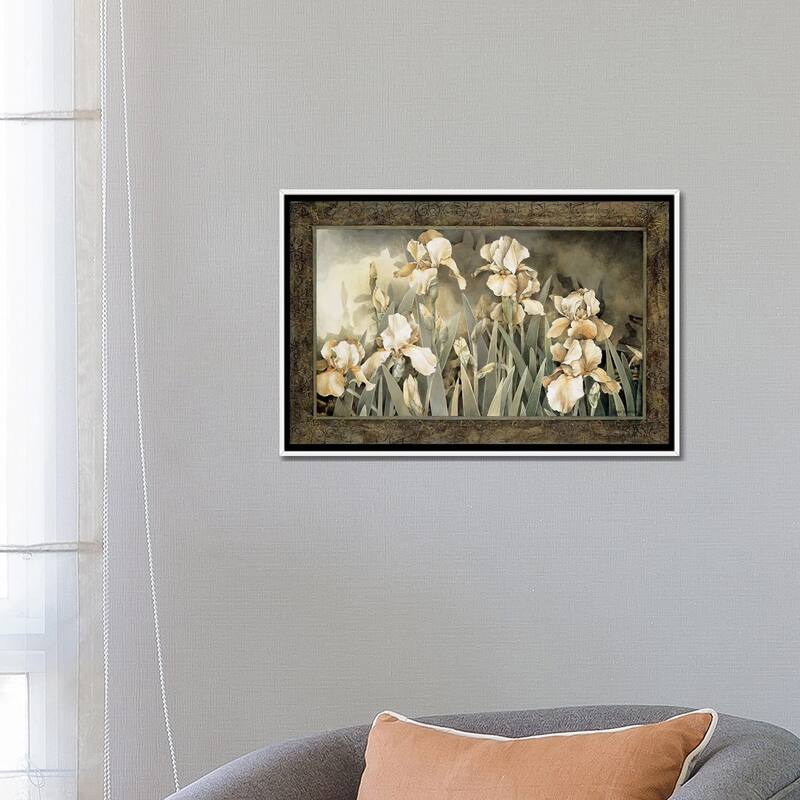 iCanvas "Field Of Irises" by Linda Thompson Framed Canvas Print