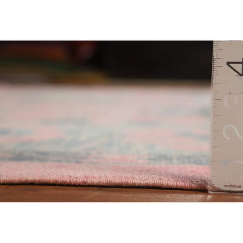 Hand Knotted Oriental 100% Wool Carpet Transitional All-Over Pink Oushak Area Rug - 12' 5'' X 9' 5''