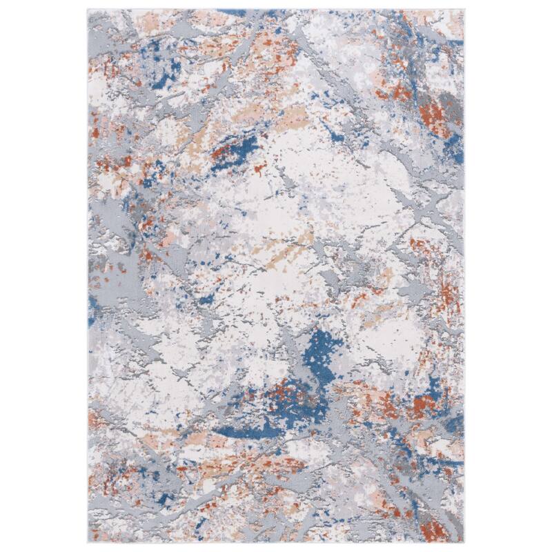 SAFAVIEH Eternal Nebiha Modern Abstract Rug - 5'3" x 7'6" - Ivory/Blue Grey
