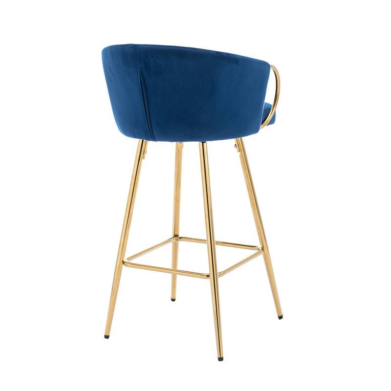 30'' Bar Stools with Chrome Footrest and Base Set of 2