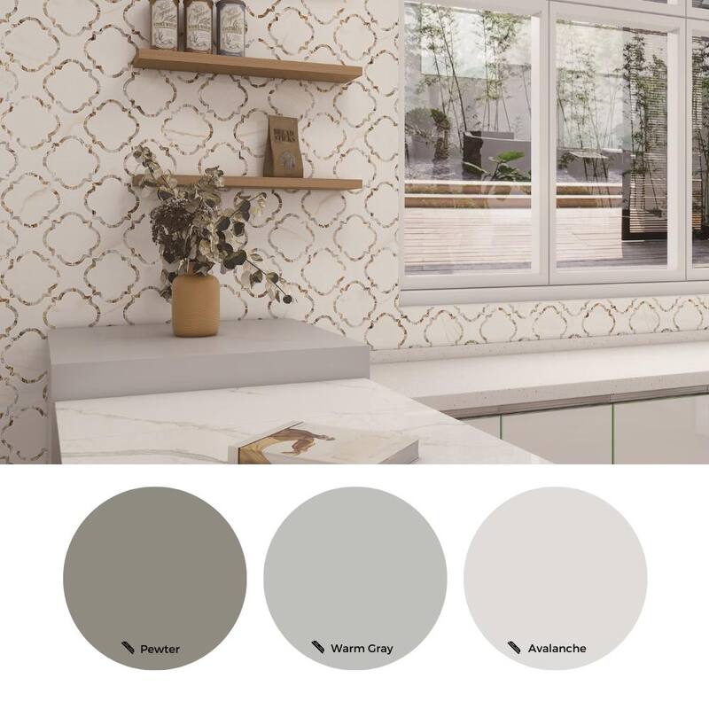 The Tile Life Delphi Pearl 12x12 Glass Backsplash Wall Tile