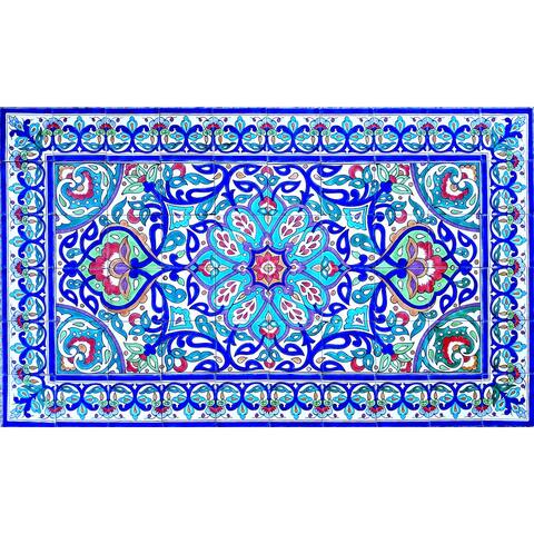 60x36 Unique Persian Design Area Rug 60pc Mosaic Tile Wall Mural