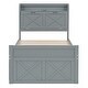 preview thumbnail 25 of 32, Versatility Bed with Storage Headboard, Outlets, Extendable Bed with Twin Trundle with 3 Storage Drawers, Twin Size