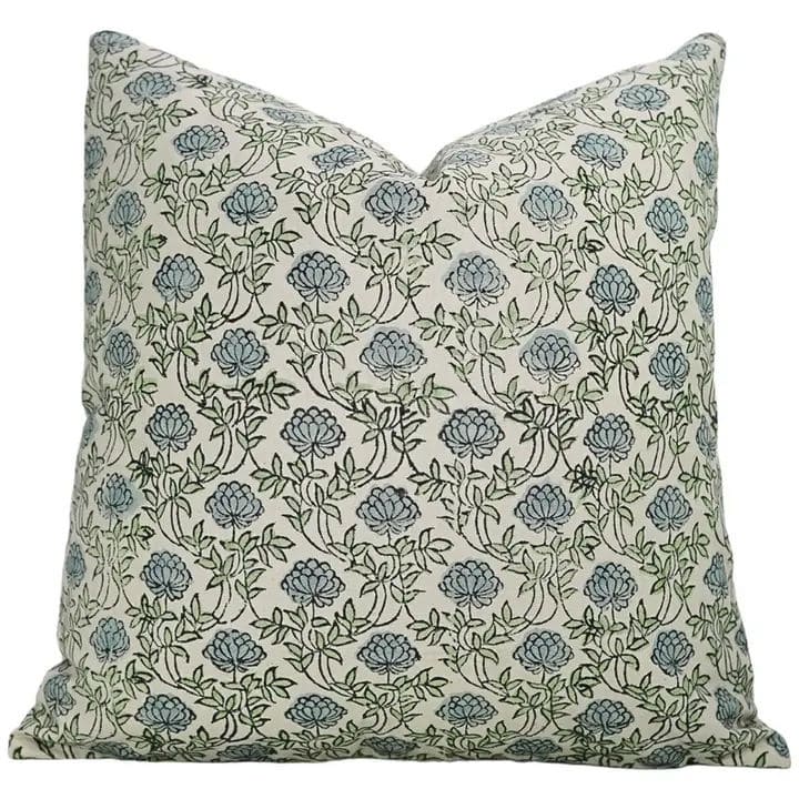 Block Print Boho Cotton Satin Pillow Cover- Khoobsurat