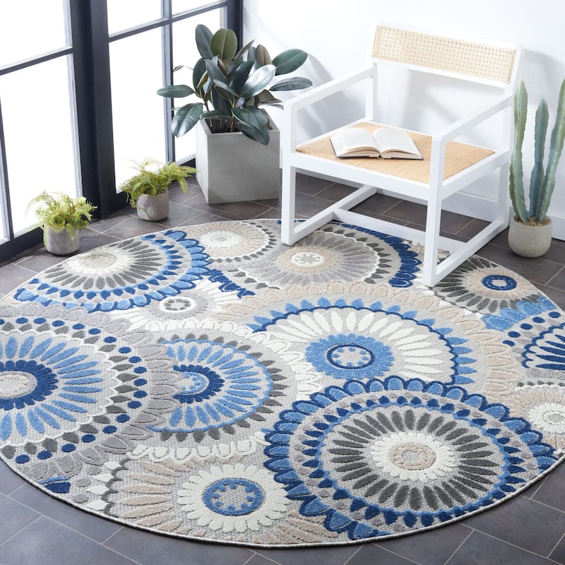 SAFAVIEH Cabana Mrinal Indoor/ Outdoor Waterproof Patio Floral Rug