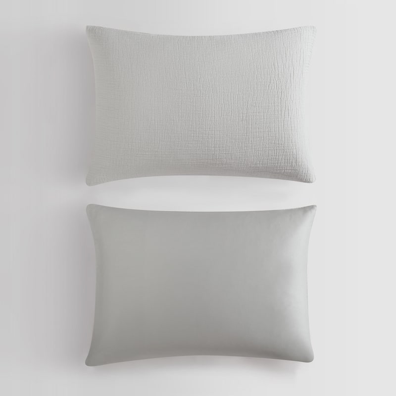 Calvin Klein Washed Texture Solid Cotton Duvet Cover Set