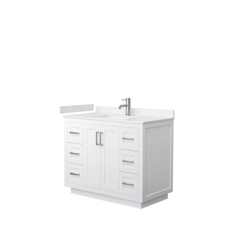 Miranda Single Vanity Set, Cultured Marble Top, No Mirror