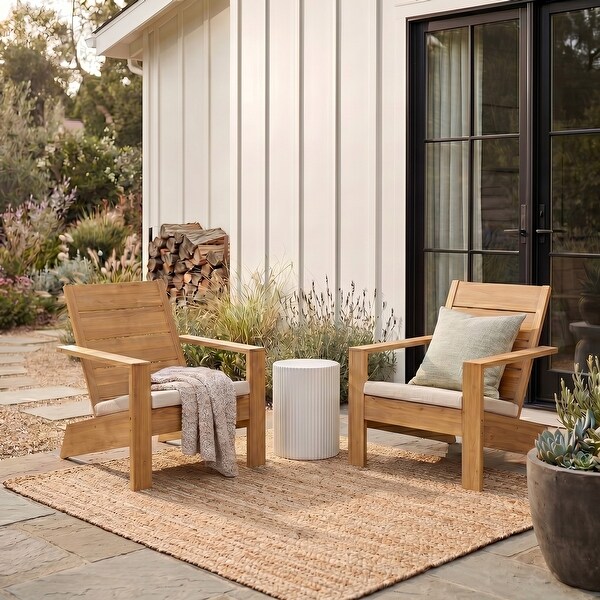 SAFAVIEH Outdoor Patio Furniture Chania Adirondack Chair, Solid