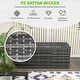 preview thumbnail 5 of 14, Outsunny Outdoor Storage Box with Inner Liner, PE Rattan Wicker Deck Box with Pneumatic Bar Lift