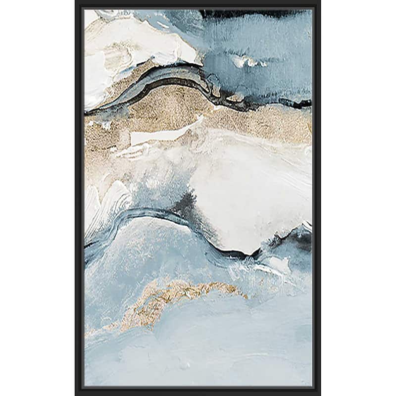 "Blue Crystalline" Print on Floating Canvas