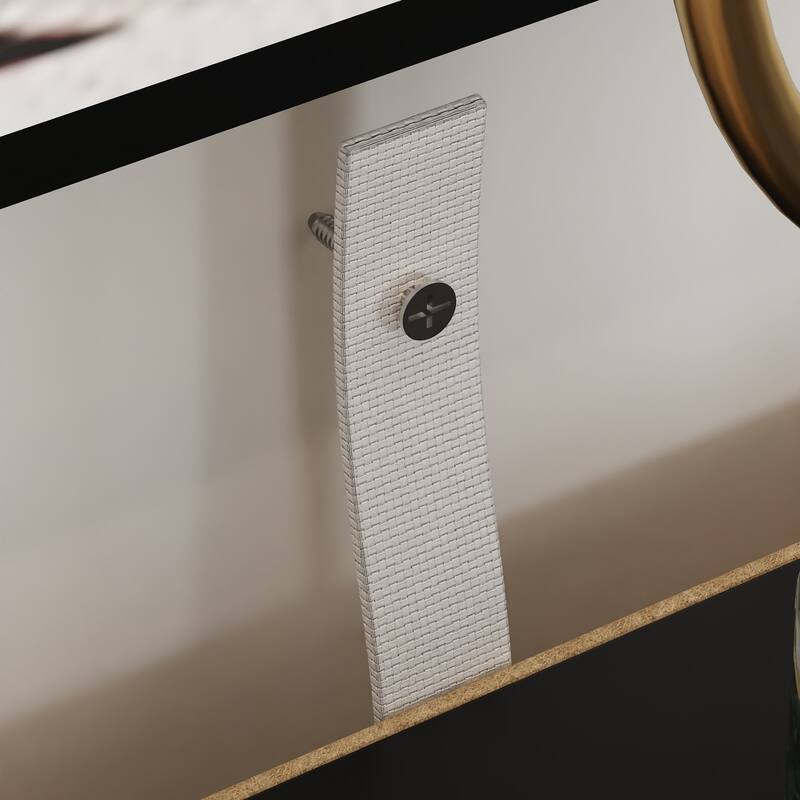 High Gloss White Eight-Drawer Dresser with Modern Design and Storage Chest