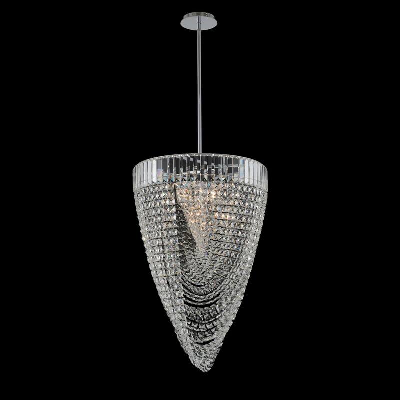 Allegri 035350-FR001 Mira 21" Wide Pendant with Firenze Crystal