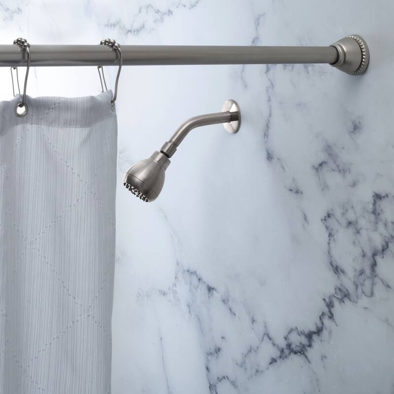 Bath Bliss Decorative Tention Shower Rod - Satin