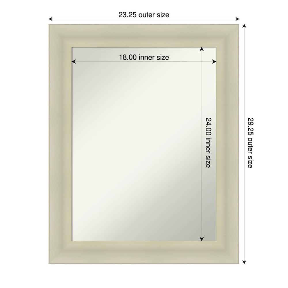 Oliver Non-Beveled Wood Framed Bathroom Vanity Wall Mirror
