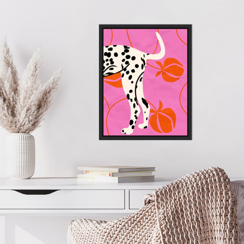 Tail a Dog Texture by Kintsugi99 Framed Canvas Wall Art