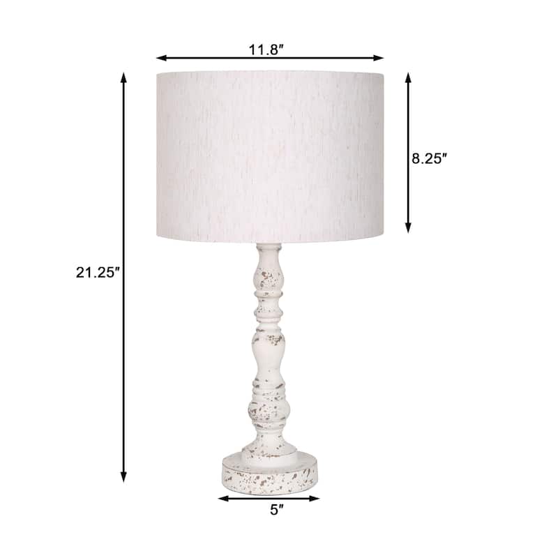 Bedside Poly Resin Table Lamps (Set of 2)
