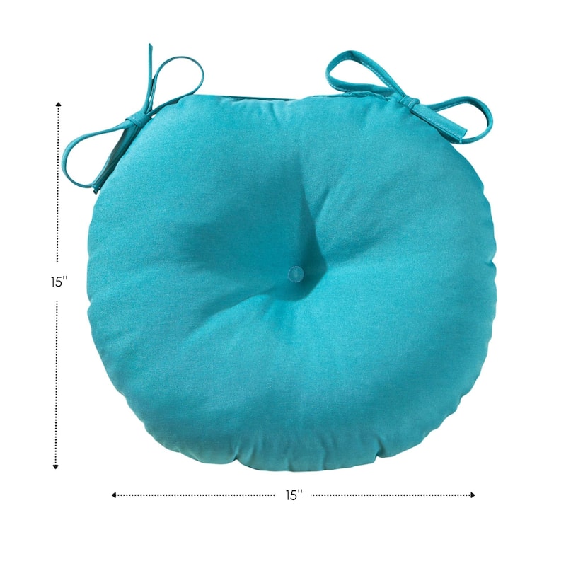 15-inch Round Outdoor Bistro Chair Cushions (Set of 2)