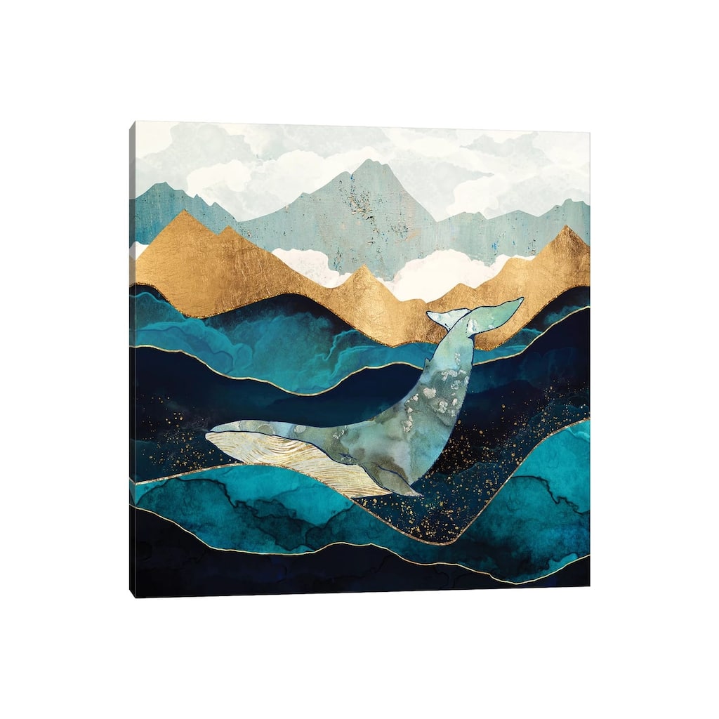 iCanvas "Blue Whale" by SpaceFrog Designs Canvas Print