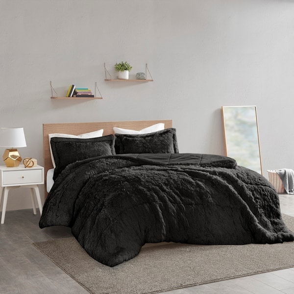 Intelligent Design Leena Shaggy Faux Fur Comforter Set On Sale Overstock 27333477