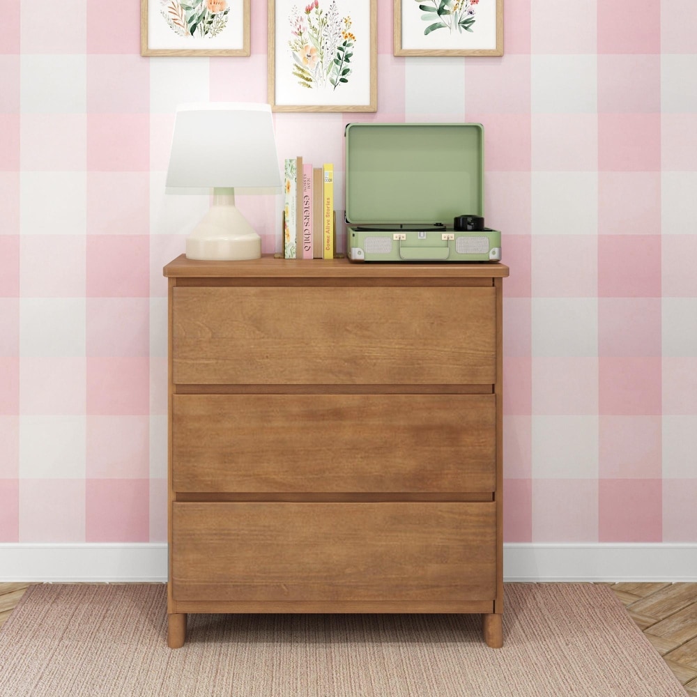 brown childs white dresser Atwood 3-Drawer Dresser, Cocoa Bean at Child Craft
