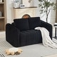 preview thumbnail 4 of 63, Cloud Sofa Corduroy Deep Seat Couch Oversized Compression Loveseat Sofa Loveseat - Black