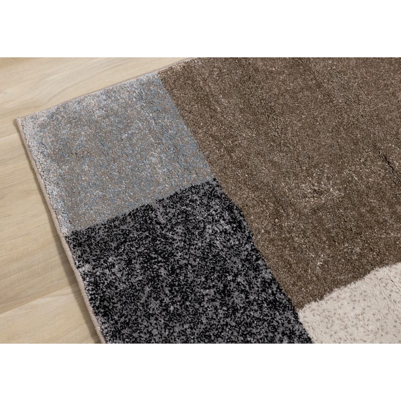 Brookfield Collection - Brown/Grey/Cream Shape Shifting Rug
