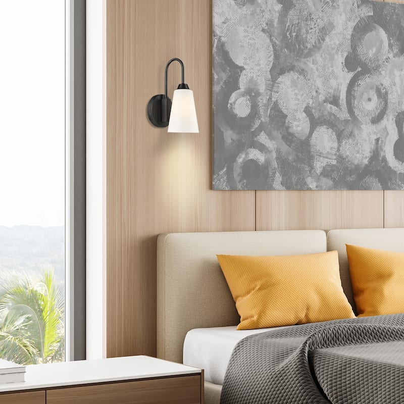 Wry Lighting Neela 1-light Wall Sconce in Matte Black