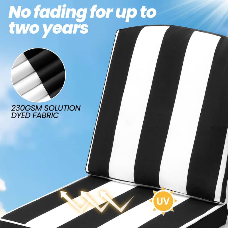 21 W x 22 D in. Deep Seat Outdoor Cushion Set by Crestlive Products