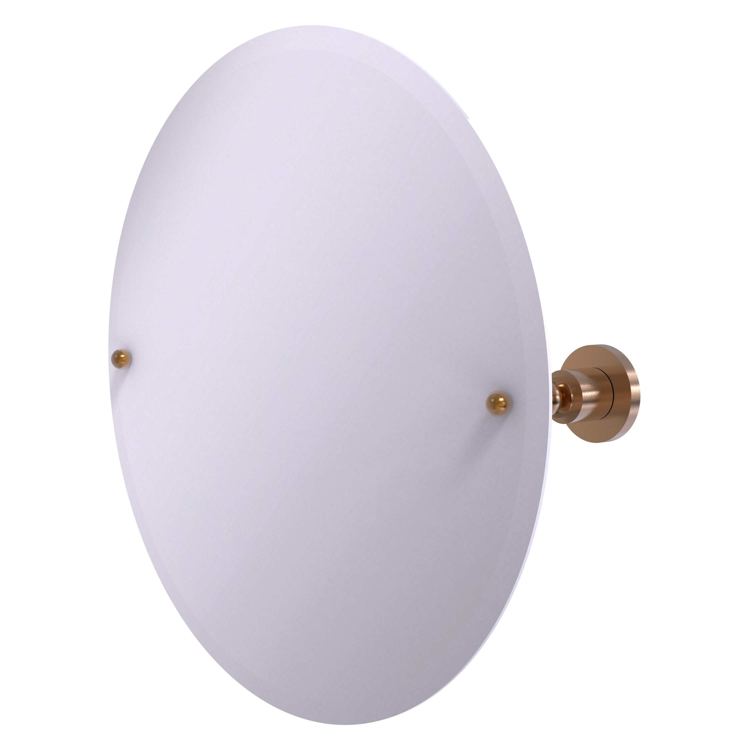 Allied Brass Frameless Round Tilt Mirror with Beveled Edge