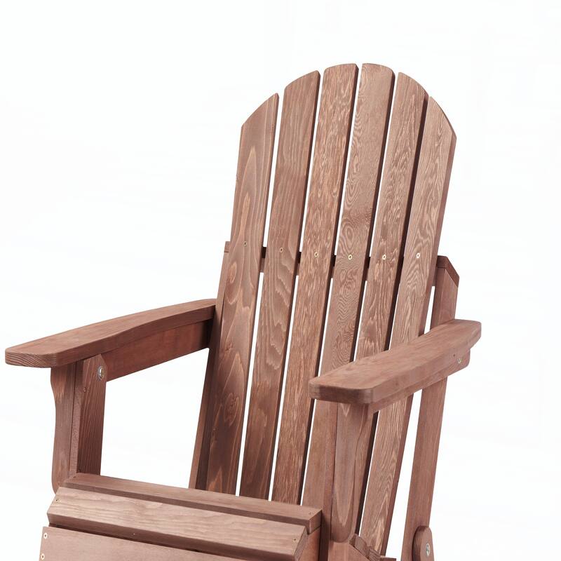Oversize Wooden Outdoor Folding Adirondack Chair