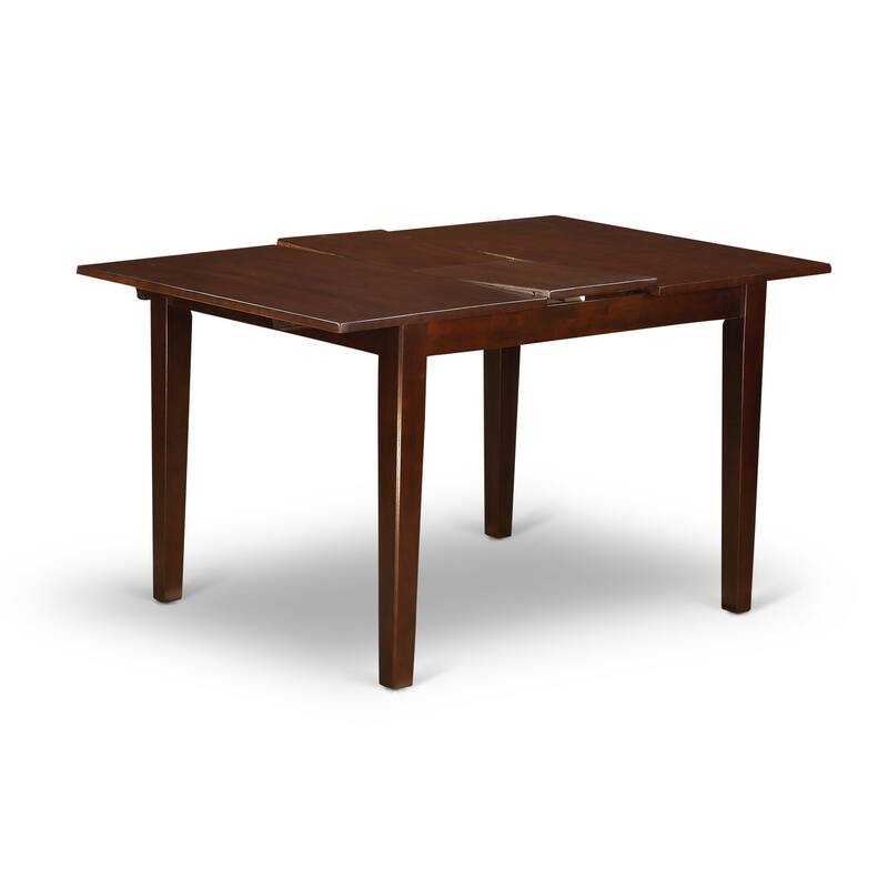 HomeStock 5-Piece Mahogany Finish Solid Wood Top Dining Table with 4 Chairs