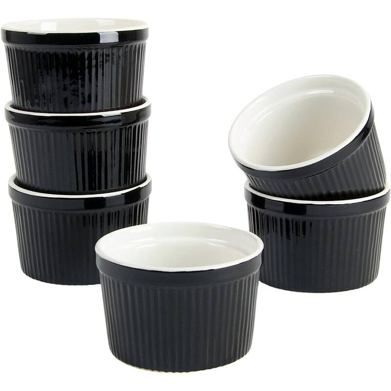 10 Strawberry Street Roma 10oz Ramekin Set of 6 - Black