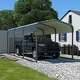 preview thumbnail 2 of 0, VEIKOUS Heavy Duty Metal Carport Galvanized Steel Shelter for Cars, Boats, and Tractors