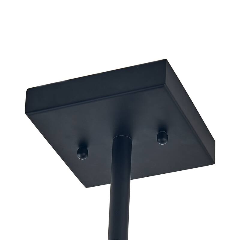 14 inch wood painted pendant 3 Lt - Wood Black