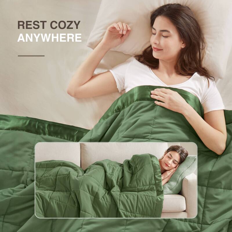 Madison Park Prospect Lightweight Down Alternative Blanket with Satin Trim