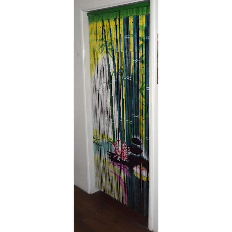 Handmade Serenity Zen Bamboo Beaded Curtain