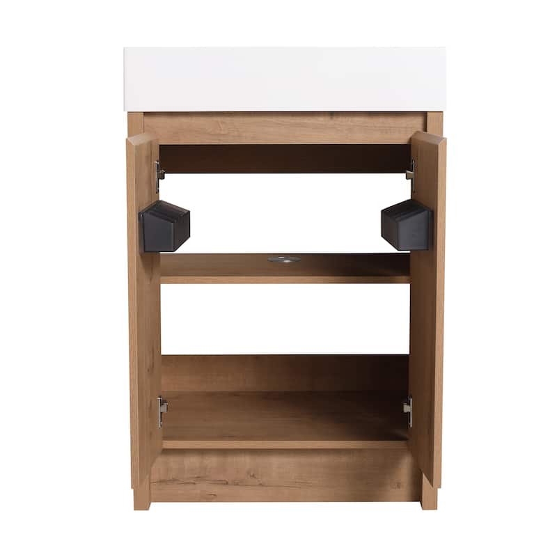 ARTCHIRLY 24/30 Inch Bathroom Vanity with Sink, Freestanding Bathroom Vanity with Soft Close Door and Adjustable Shelf